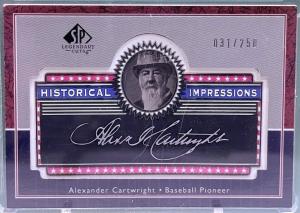 2003 SP Legendary Cuts HOF Alexander Cartwright /250