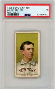 1909-11 T206 Willie Keeler Portrait Tobacco Card
