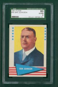 1961 Fleer Ban Johnson Baseball Card #48 SGC 6