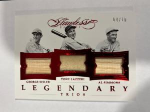 2017 Flawless Legendary Trios George Sisler Card