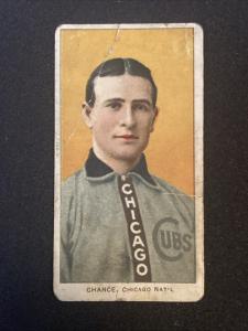 1909 T206 Frank Chance Yellow Portrait Card
