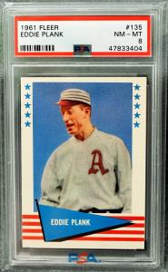 1961 Fleer Eddie Plank #135 PSA 8 Card