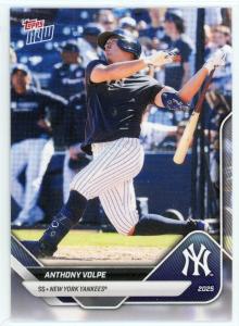2025 Yankees Topps NOW Road To Opening Day Cards