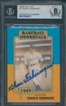 1980-87 SSPC HOF Charlie Gehringer Autographed Card