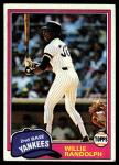 Willie Randolph 1981 Topps Baseball Card #60