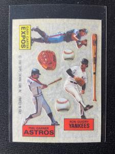 1984 Topps Rub Downs - Carter, Garner, Guidry