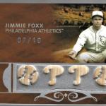 Jimmie Foxx 2008 Topps Sterling Relics Booklet 7/10