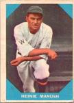 Heinie Manush 1960 Fleer Baseball Card #18