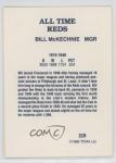 1986 TCMA Bill McKechnie Cincinnati Reds Card