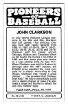 1974 Fleer John Clarkson Baseball Trading Card