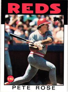 1986 Topps Pete Rose #1 Cincinnati Reds Card
