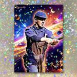 Willie Keeler Holographic Moonshot Signed Card