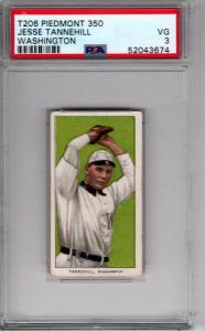 T206 Jesse Tannehill PSA 3 Baseball Card