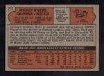 1972 Topps Mickey Rivers Rookie Card #272
