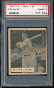 1936 Bill Dickey #34 PSA 6 Yankees Card