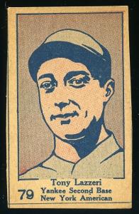 1928 Tony Lazzeri W513 Strip Card Baseball
