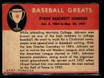 1961 Fleer Ban Johnson Baseball Card #48