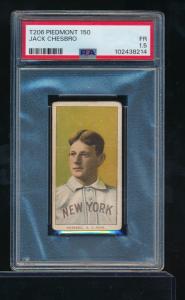 1909 T206 Jack Chesbro PSA 1.5 Portrait Card