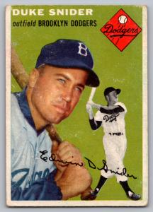 1954 Topps Duke Snider Brooklyn Dodgers Card