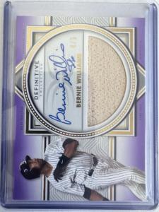 2022 Topps Bernie Williams Bat Relic Auto /5
