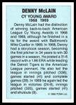 1985 TCMA Denny McLain Tigers Cy Young Card