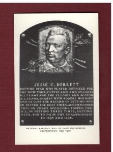 Jesse Burkett 1956-63 Baseball Hall of Fame Postcard