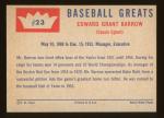 1960 Fleer Ed Barrow #23 Yankees Baseball Card