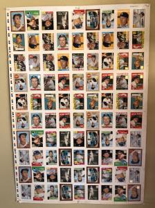 Mickey Mantle 1993 Topps Uncut Sheet of 90