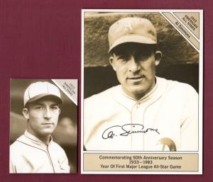 1933 Al Simmons Athletics All-Star Sports Card