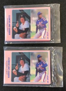 Doc Gooden Roger Clemens 1988 Baseball Card Set