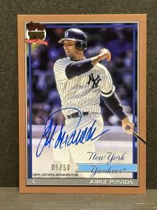 2026 Topps Jorge Posada On Card Auto Yankees