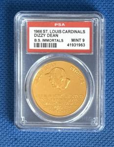 Dizzy Dean 1966 Cardinals Immortals Coin PSA 9