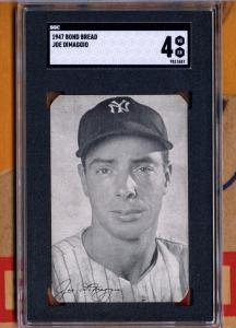 Joe DiMaggio 1947 Bond Bread SGC 4 Card