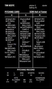 2024 Strat-O-Matic Tim Keefe Hall of Fame Card