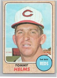 1968 Topps Tommy Helms Cincinnati Reds Card