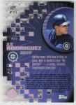 2000 Topps Tek Alex Rodriguez Mariners Card