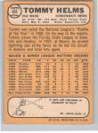 1968 Topps Tommy Helms Cincinnati Reds Card
