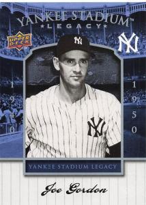 Joe Gordon 2008 Upper Deck Yankee Stadium Card