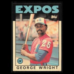 George Wright 1986 Topps Tiffany Baseball Card