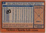 1978 Topps #35 Sparky Lyle Yankees Card