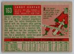 1959 Topps Sandy Koufax Dodgers Card #163