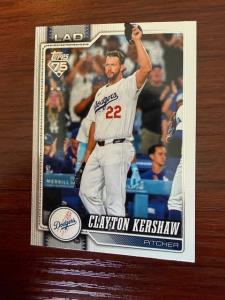 2026 Topps Clayton Kershaw Dodgers Card #22