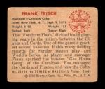1950 Bowman Frankie Frisch #229 Baseball Card