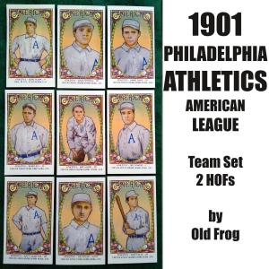 1901 Philadelphia Athletics American League Baseball Card Set
