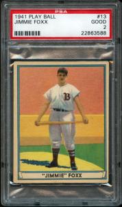 1941 Play Ball Jimmie Foxx #13 Card