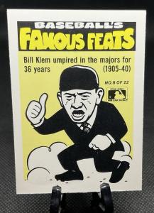 1986 Fleer Team Stickers #8B Tigers/Bill Klem