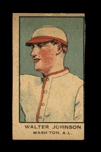 Walter Johnson 1921 W551 Strip Card HOF