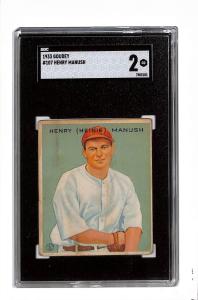 1933 Goudey Heinie Manush Baseball Card #107