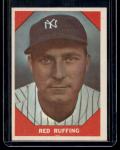 1960 Fleer Red Ruffing Baseball Card #63