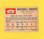 1960 Fleer Sam Rice #70 Baseball Card